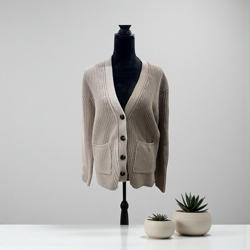 John + Jenn  EVEREVE Maya Color Block Cardigan Small